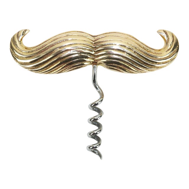 Jonathan Adler Brass Handlebar Mustache Corkscrew Bottle Opener For Sale