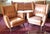 Wingback Living Room Set in Leather, 1950s, Set of 3 For Sale - Image 6 of 14