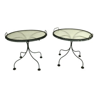 Mid Century Outdoor Patio Tables Style of Salterini - a Pair For Sale