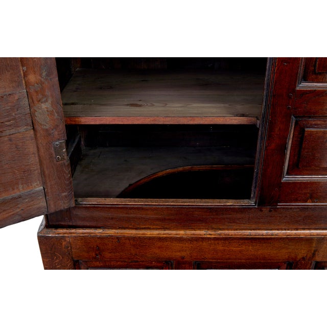18th Century English Oak House Keepers Cupboard, 1770 For Sale - Image 4 of 9