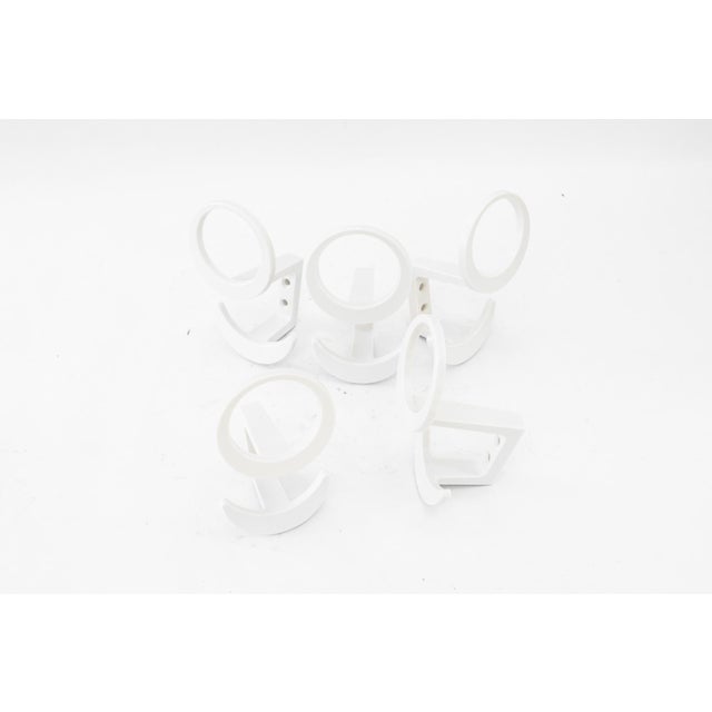 Mid-Century Modern Acrylic Glass Wall Hooks, 1970s, Set of 5 For Sale - Image 3 of 5