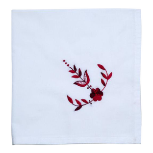 Florentina Shaded Red Embroidered Napkin