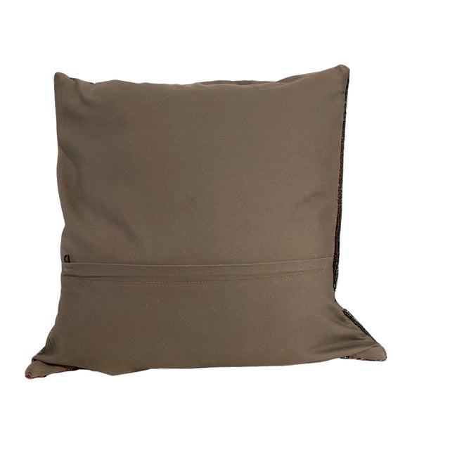 19th Century 19th Fragment Herat Paisley Design Pillow Cover 22" by 22" For Sale - Image 5 of 5