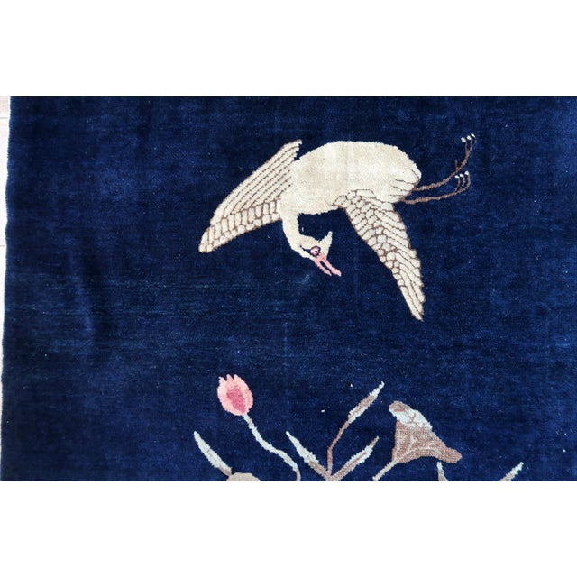 1890s, Antique Chinese Peking Rug With Crane Design 3 X 5 For Sale - Image 10 of 14