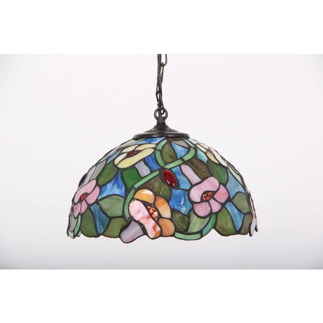 Metal Danish Lead Glass Pendant Lamp, 1970s For Sale - Image 7 of 9