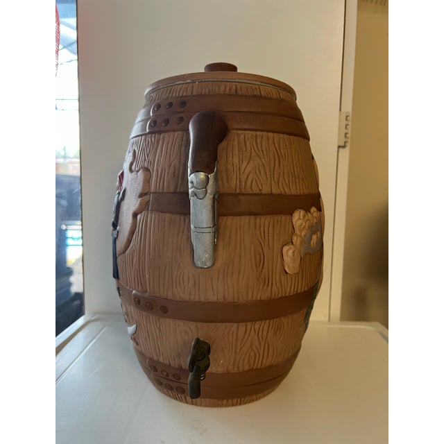 Mid-Century Modern 1970s Mid-Century Modern Ceramic Pirate Barrel Beverage Drink Dispenser For Sale - Image 3 of 9