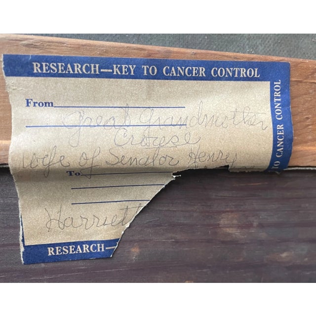 Antique Folk Art Lady Senator Henry Crouse Wife Woman Portrait Oil Painting Art For Sale - Image 9 of 13