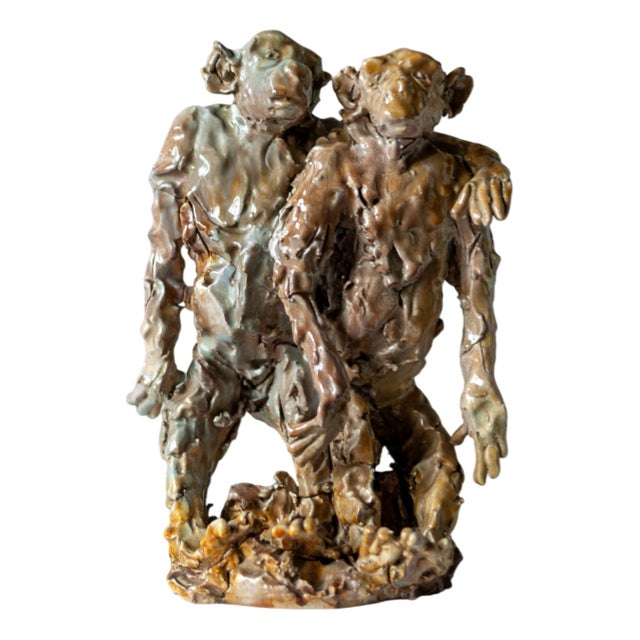 Figurative Sculpture, 1950s, Glazed Ceramic For Sale