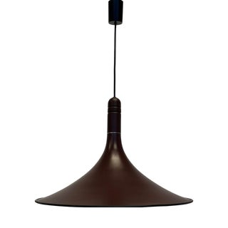 Large Mid-Century Brown Pendant, Denmark, 1970s For Sale