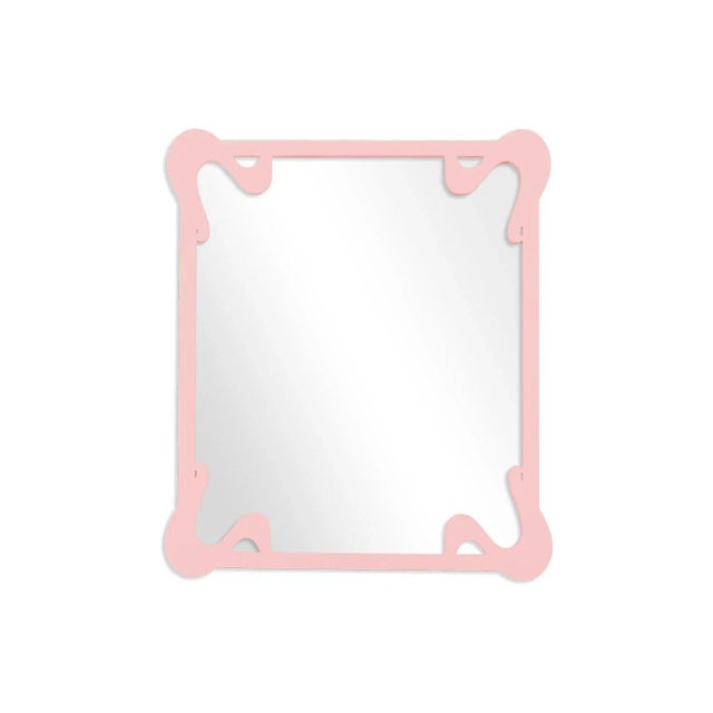 Contemporary Fleur Home Carnival St. Roch Rectangle Mirror in Authentic Pink, 30x40 For Sale - Image 3 of 3