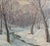 Winter Stream, New England, Impressionist Leo B. Blake. This winter snow river and birch tree landscape scene is...