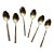 Vintage Star of Siam Faux Bamboo Bronzeware Teaspoons, Set of 6 For Sale