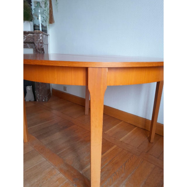 Brown Extendable Danish Round Table, 1960 For Sale - Image 8 of 18