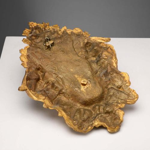 Metal Gilded Bronze Holy Water Stoup For Sale - Image 7 of 8