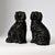 Antique Staffordshire Jackfield Black Mantle Dog Figurines, 1800s, Set of 2 For Sale - Image 3 of 10
