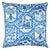 Chinese Schumacher X Johnson Hartig Ting Ting & Bodhi Tree Pillow in Blue & Pink For Sale - Image 3 of 3