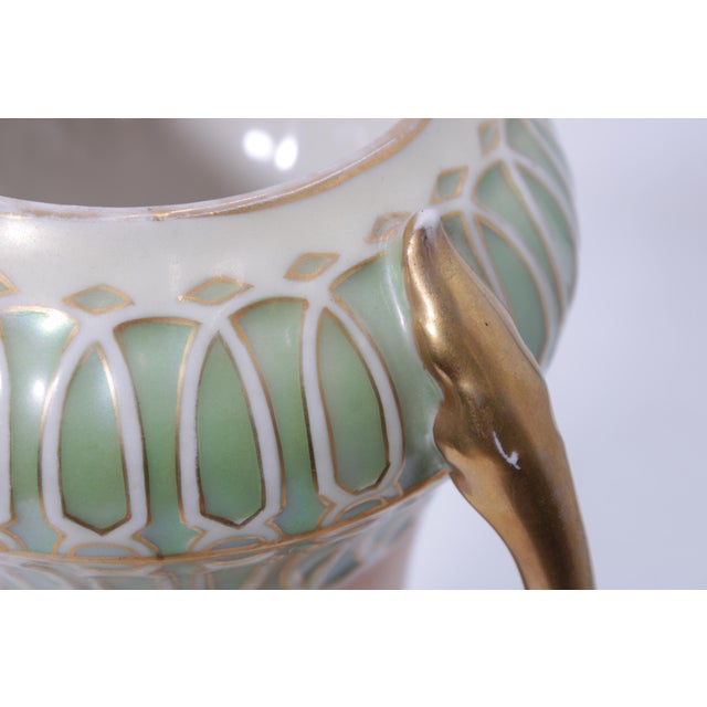 19th Century Pair Art Nouveau Art Deco Robert Hanke Porcelain Vases For Sale - Image 10 of 14