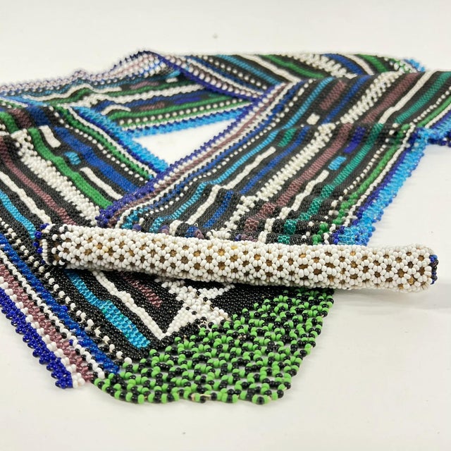 Early 20th Century Early 20th Century Ndebele Beaded Wedding Veil MATTER COLLECTION For Sale - Image 5 of 8