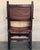 19th Century Spanish Colonial Altar Carved Armchair With Leather Seat and Back For Sale In Miami - Image 6 of 10