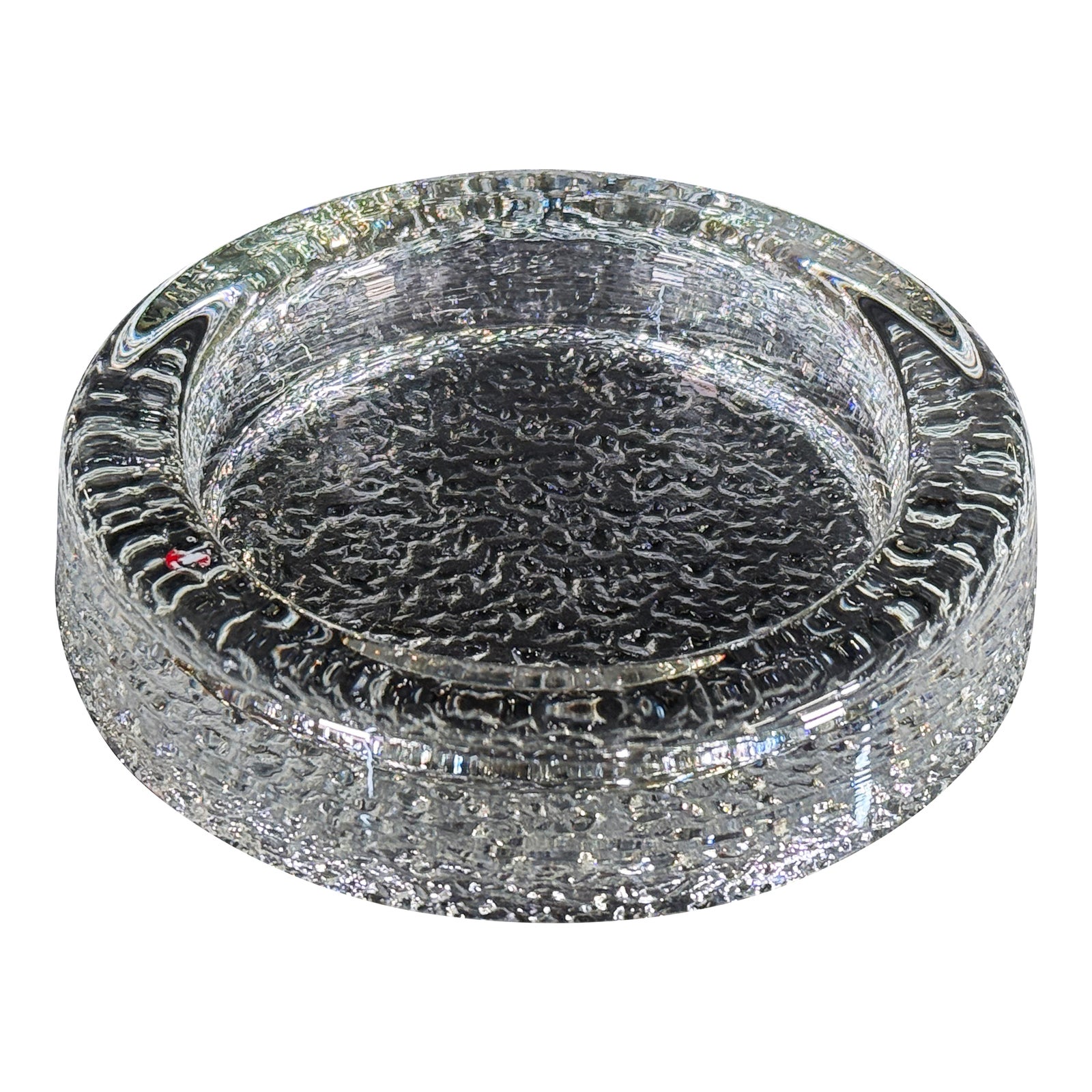 Iittala Riite Art Glass Ashtray Catchall by Timo Sarpaneva, Finland, 1960s