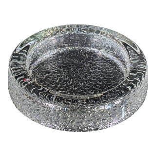 Iittala Riite Art Glass Ashtray Catchall by Timo Sarpaneva, Finland, 1960s For Sale