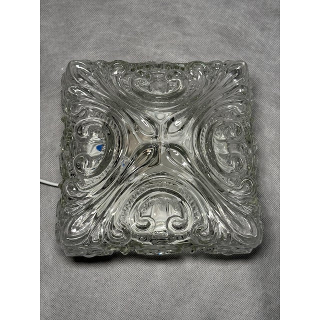 Vintage Glass Flush Mount Ceiling Light from RZB, Germany, 1970s For Sale - Image 6 of 12