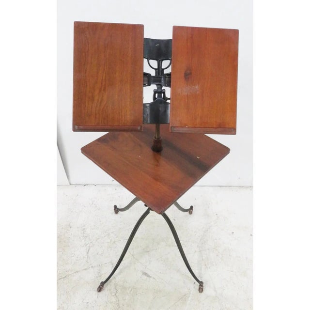 Victorian Victorian Industrial Adjustable Book Podium For Sale - Image 3 of 7