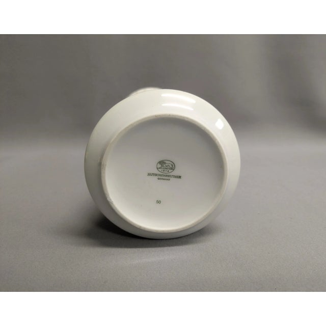 White & Gold German Porcelain Vase - By Hutscheneruther For Sale - Image 10 of 11