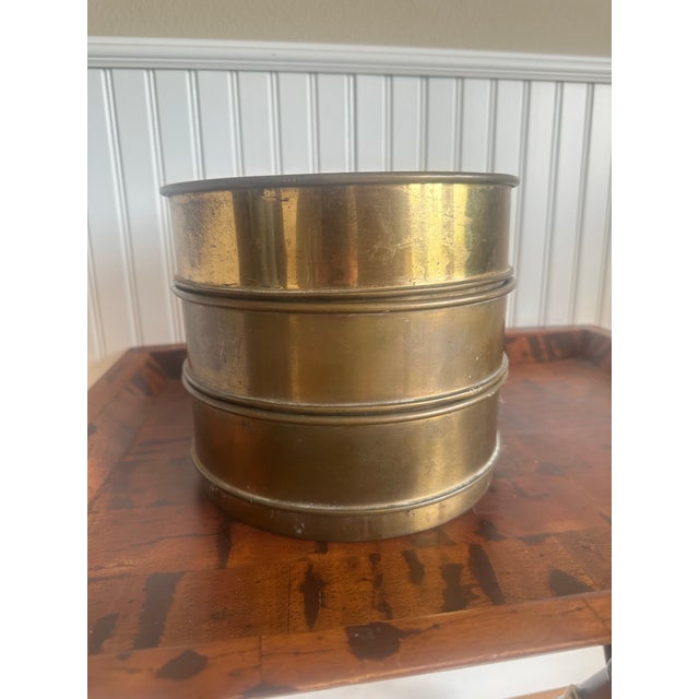 w.s. Tyler Company Set 3 Brass Sieves For Sale - Image 4 of 6