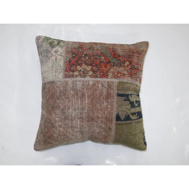 Farmhouse Vintage Patchwork Rug Pillow For Sale - Image 3 of 3