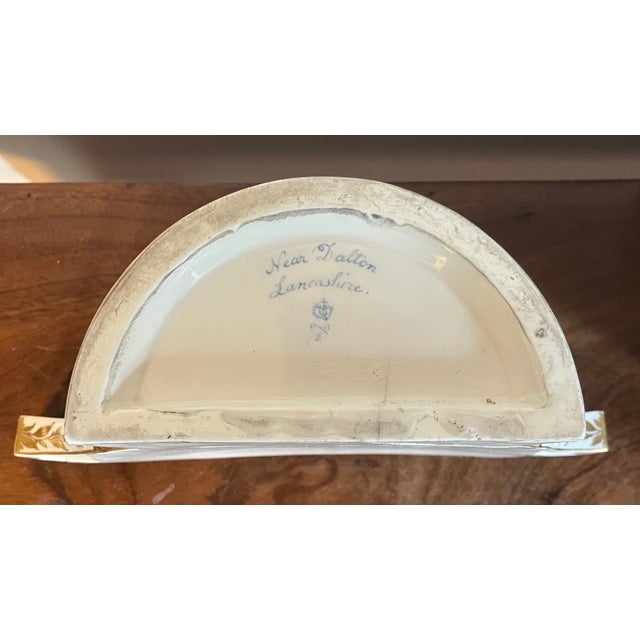 Salmon Antique 18th Century George III Derby Porcelain Bough Pot Vase With Named Topographical Scene Near Dalton, Lancashire on Salmon Ground For Sale - Image 8 of 13