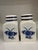Vintage Hand-Painted Delft Blue Porcelain Jar Pair – Dutch Delft Blauw Lidded Canister For Sale - Image 4 of 5