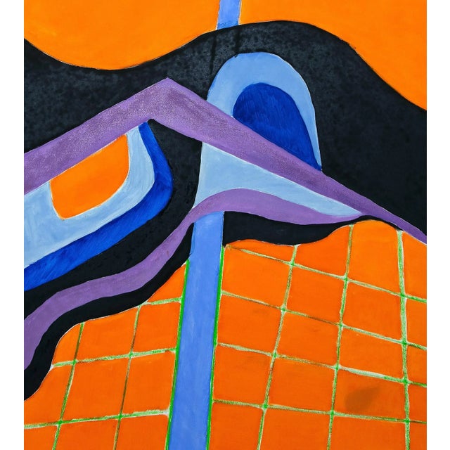 Giorgio Lo Fermo, The Orange Floor, 2020, Original Oil on Canvas For Sale - Image 3 of 4