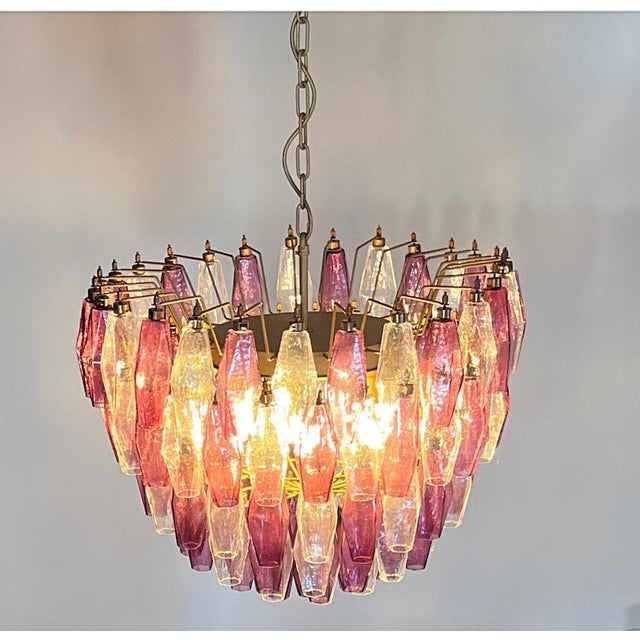 Vintage Poliedri Chandelier, 1990, Set of 2 For Sale - Image 10 of 12
