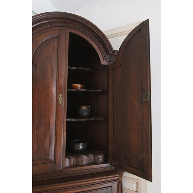 18th Century French Walnut Corner Cupboard For Sale - Image 4 of 18