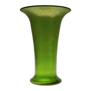 Early 20th Century Loetz Green Art Glass Art Deco Period Trumpet Vase