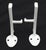Mid 20th Century Pair of Vintage White Enameled Cast Iron Shelf Brackets For Sale - Image 5 of 6