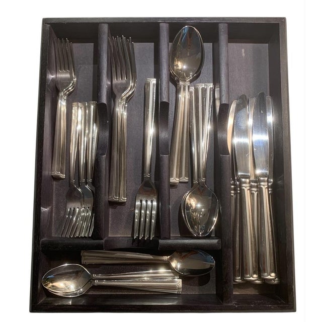 Mikasa Mikasa Parallels Stainless Flatware Set Sevice for Eight - 40 PCS Plus Divider For Sale - Image 4 of 10
