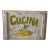 Vintage Shabby Chic Farmhouse Hand Painted Wood Cucina Kitchen Sign For Sale