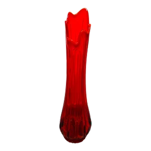 Vintage Mid Century 1960s Le Smith Red Swung Vase