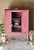 Shabby Chic Vintage Romantic Petite Hutch From the 1930s Custom Painted a Beautiful Dusty Pink For Sale - Image 3 of 11