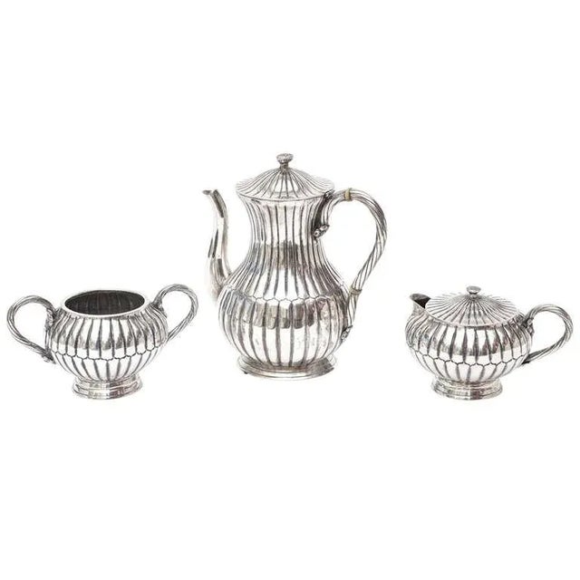 Vintage Hallmarked Sanborn Sterling Silver Mid Century Modern Tea/Coffee Service Set 3 For Sale - Image 9 of 9