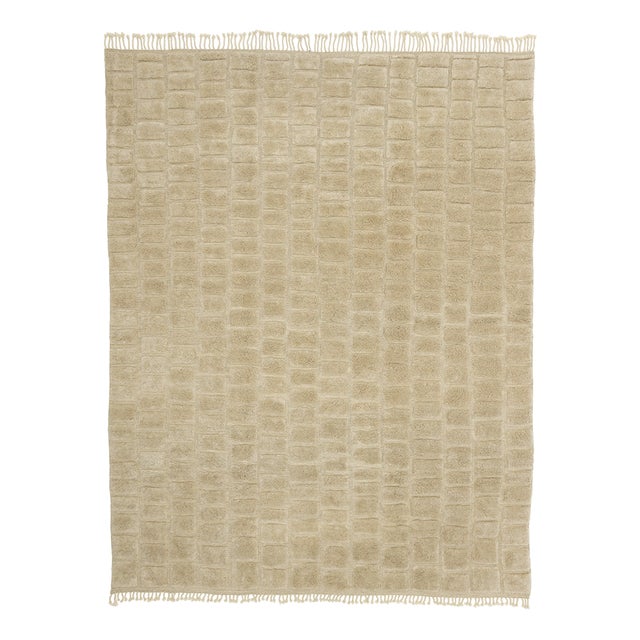 Large Hand-Knotted Wool Premium Rug by Azele Studio For Sale