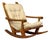 Collden, Swedish Modern, Large Rocking Chair, Pine, Fabric, Sweden, 1970s For Sale
