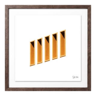 “Miami Beach 19” Giclee Archival Pigment Print 18x18 Framed in Walnut For Sale