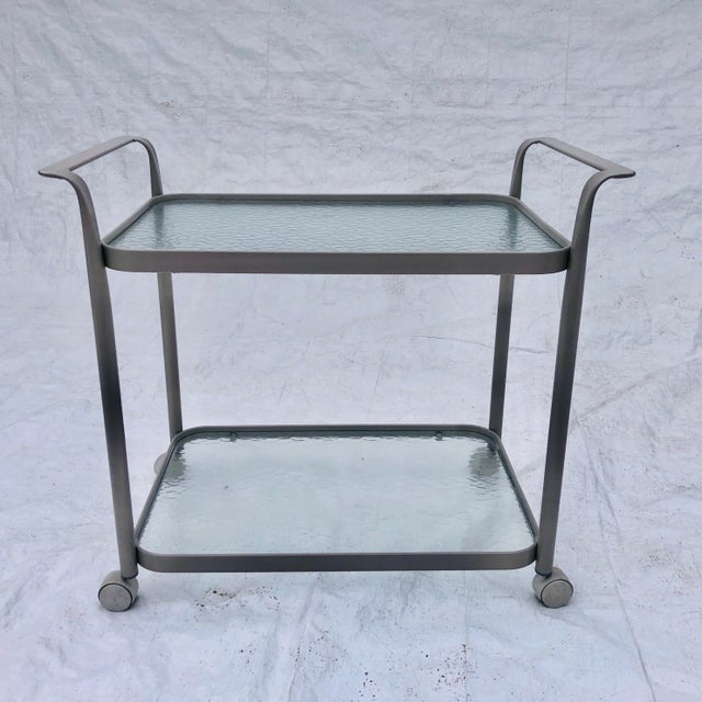 Woodard Contemporary Tea Cart or Bar Cart Outdoor Poolside. For Sale - Image 12 of 12