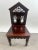 Gothic Antique English Gothic Revival Carved Oak Hall Chair With Pierced Tracery Back For Sale - Image 3 of 12