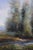 Green Late 20th Century Klausman Impressionist Cottage River Trees Landscape Oil Painting 24" For Sale - Image 8 of 10