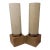 1960s Modeline of California Mid-Century Modern Cylinder Table Lamps With Hinged Wood Bases - a Pair For Sale