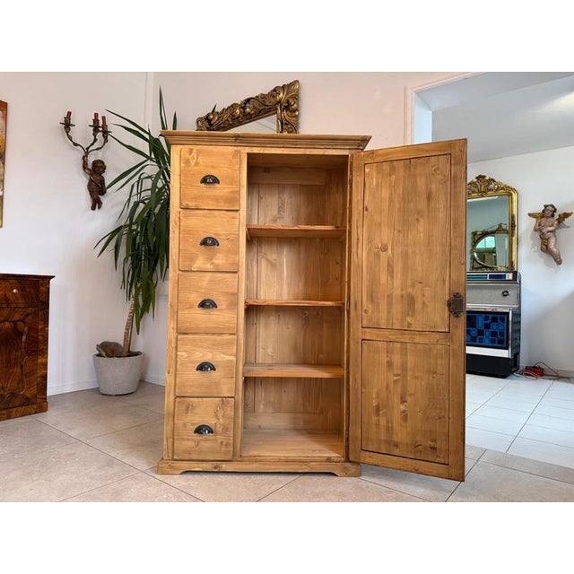 Rustic Farmhouse Bread Cupboard For Sale - Image 5 of 10